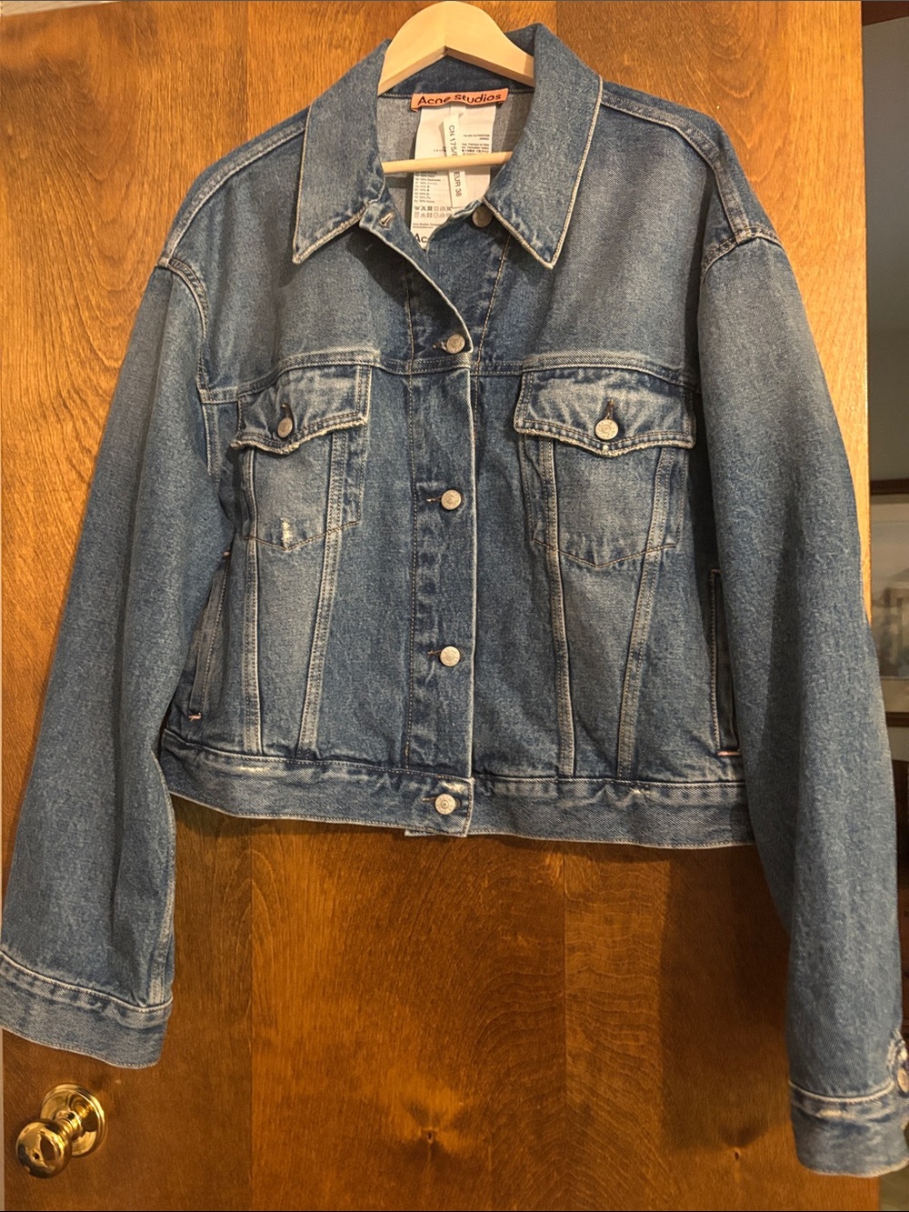 NWOT Acne Studios Medium Blue Denim Trucker Jacket